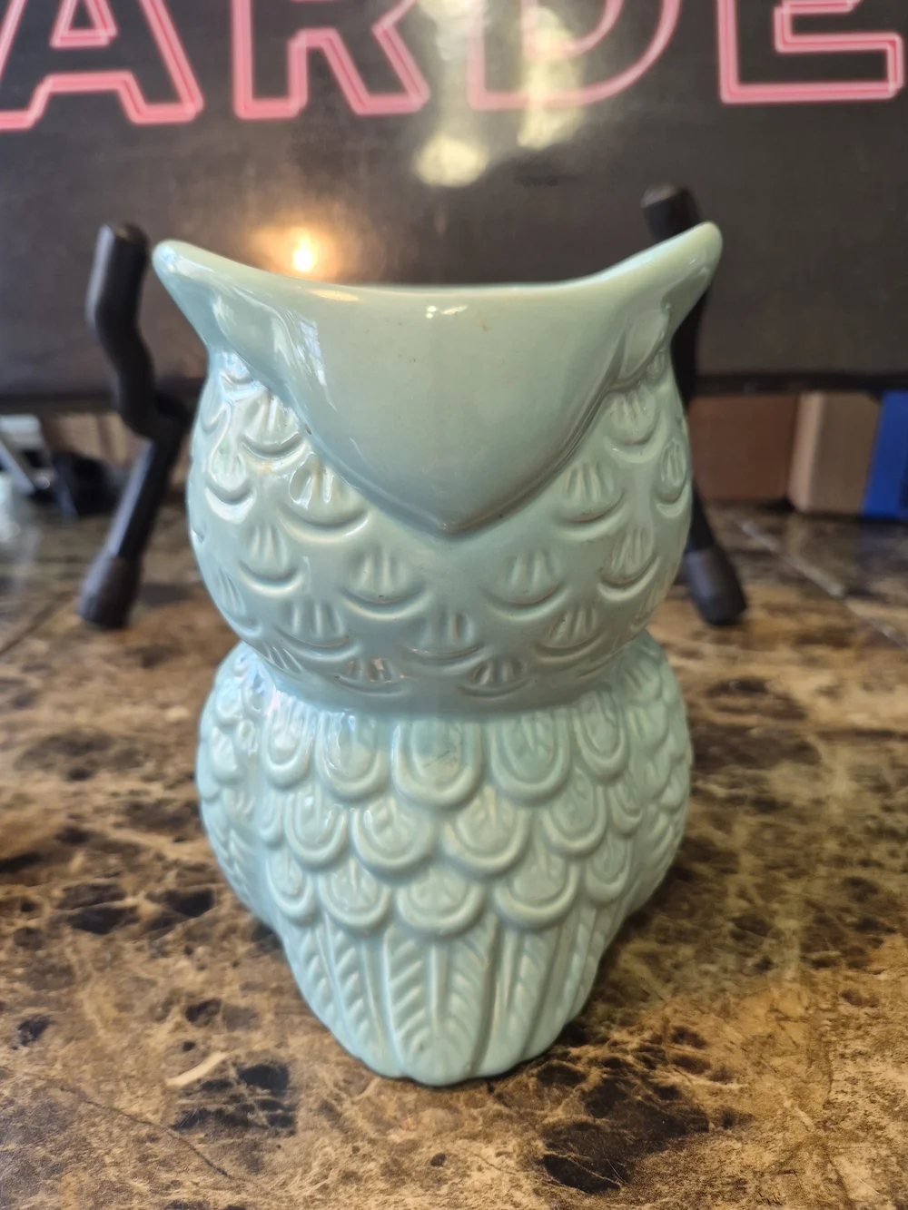 Utensil Holder World Market Ceramic Turquoise Aqua/Blue Owl   The World Market C